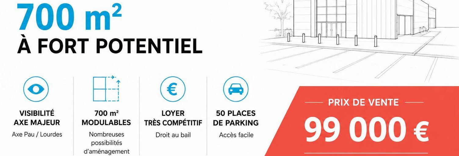 Commerce  700 m² à vendre à Coarraze (64800)