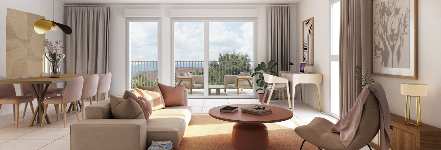 Appartement neuf T2, T3, T4 Pièce 43 à 94 m² à vendre à Douvaine (74140)