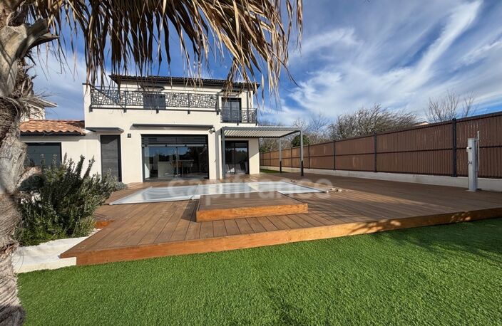 HERAULT (34), VENDUE MEUBLÉE, VILLA CONTEMPORAINE P4, PRESTATIONS HAUT DE GAMME, PISCINE, SECTEUR CALME — photo 2