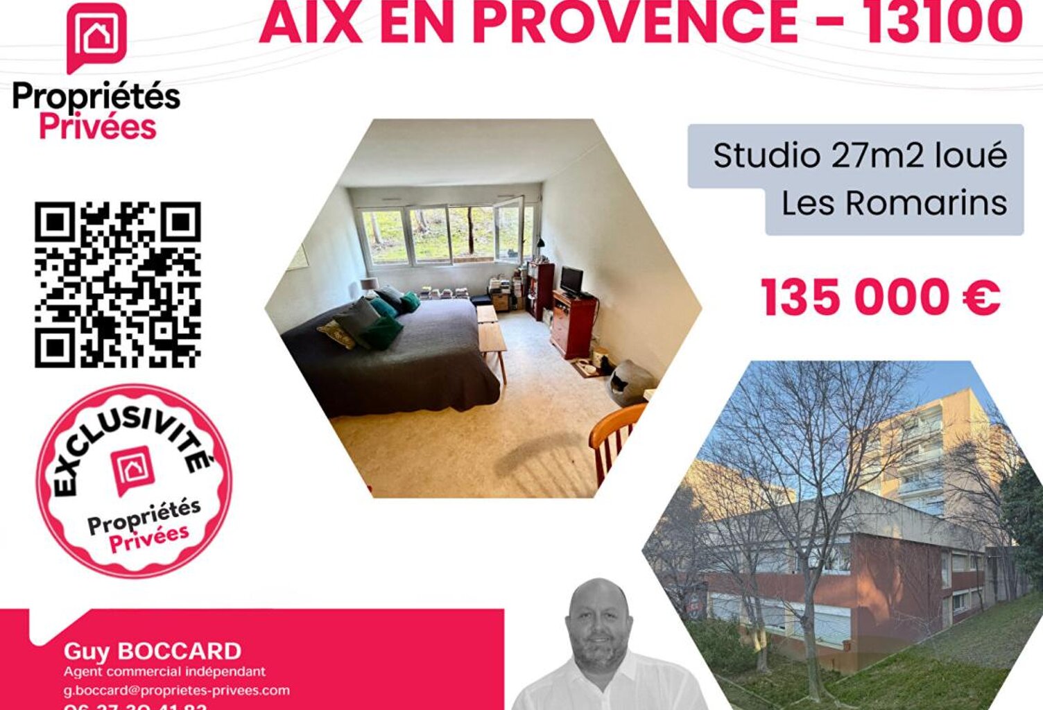 Appartement Aix En Provence 1 pièce(s) 26.40 m2 — photo 1