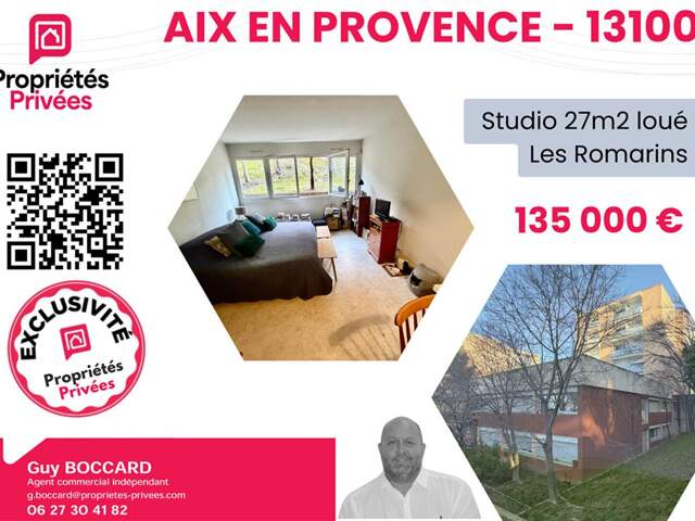 Appartement Aix En Provence 1 pièce(s) 26.40 m2 — photo du bien