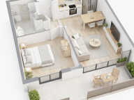 T2 neuf avec grand balcon   Écoquartier nouvelle génération — photo 4