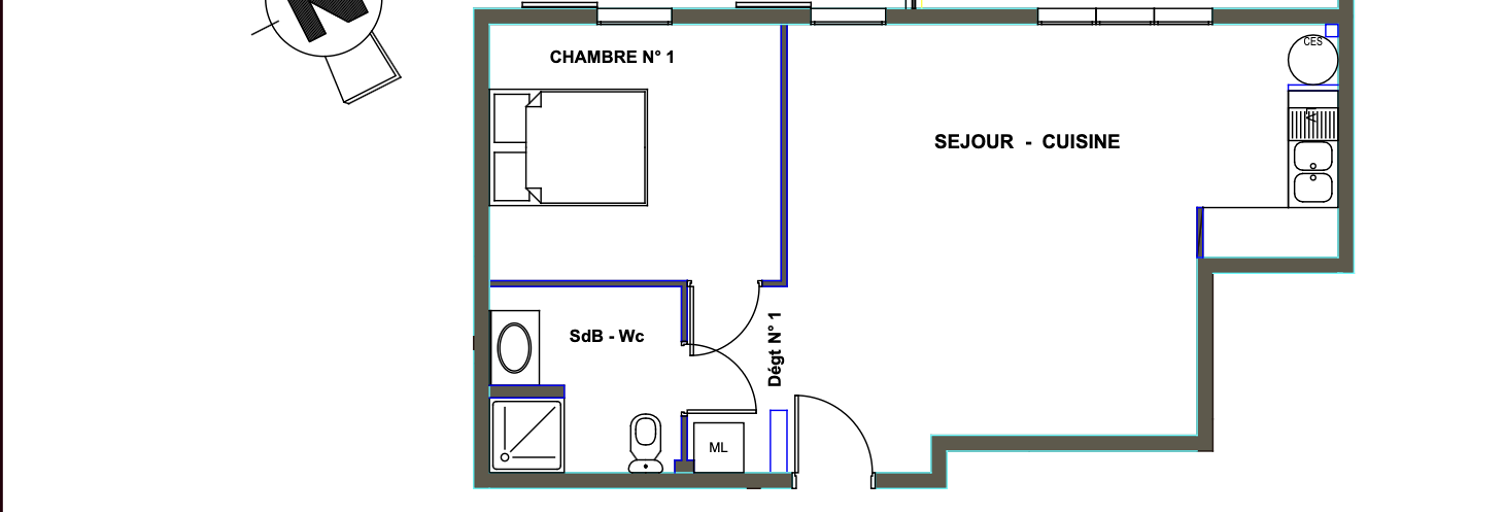 Appartement 2 Pièces 61 m² à vendre à Saint-Joseph (97480)
