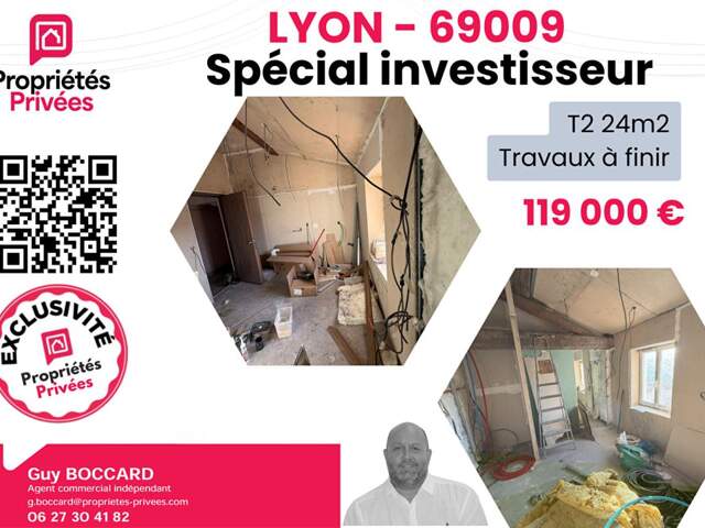 Appartement Lyon 2 pièce(s) 24 m2 — photo du bien