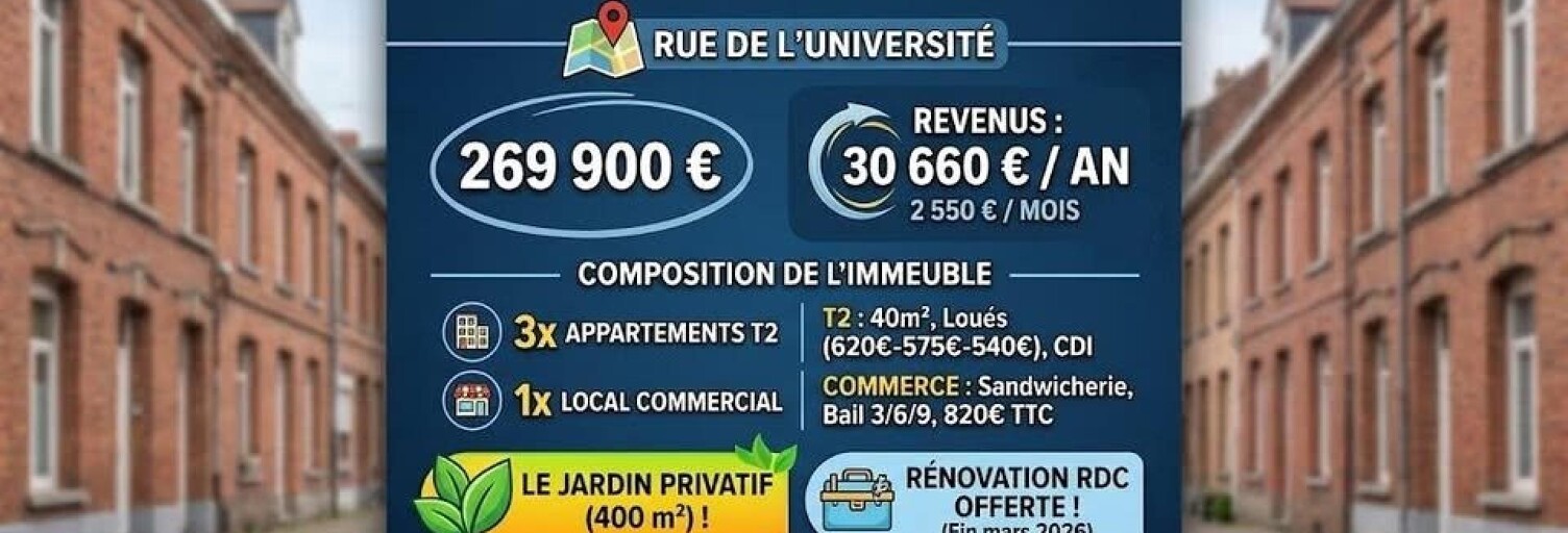 Immeuble  150 m² à vendre à Béthune (62400)