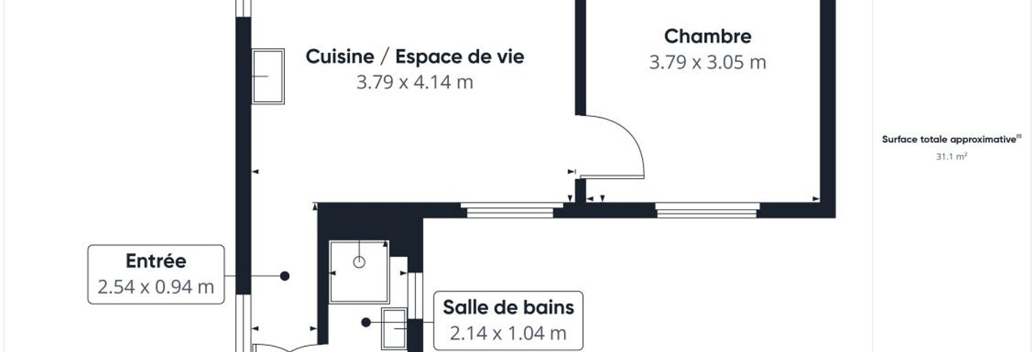Appartement 2 Pièces 31 m² à vendre à Paris 17 (75017)