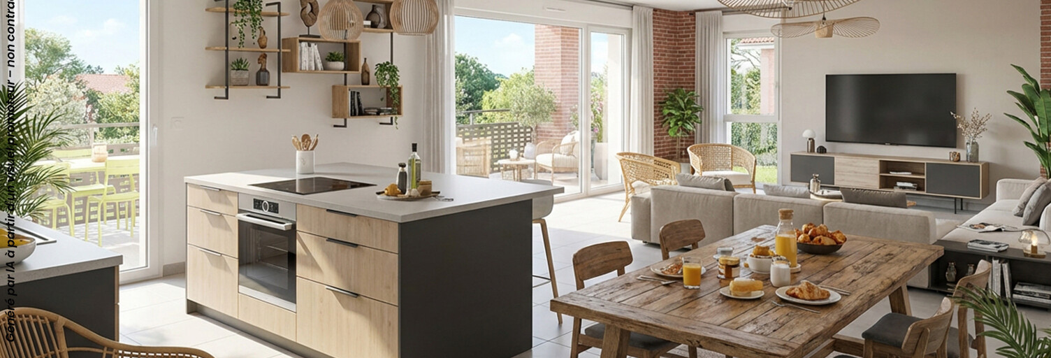 Appartement neuf T2, T3, T4 Pièce 41 à 84 m² à vendre à Aucamville (31140)