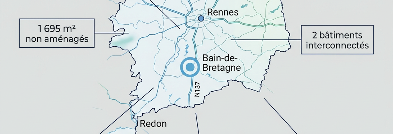 Terrain  2250 m² à vendre à Bain-de-Bretagne (35470)