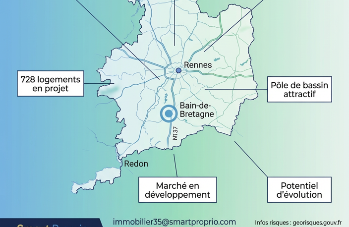 Bain-de-Bretagne   Foncier 2 250 m2 avec locaux d'activité e — photo 2