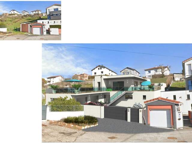 UNIEUX 42240 terrain constructible viabilisé 764m² PC purgé certains travaux déjà réalisés — photo du bien