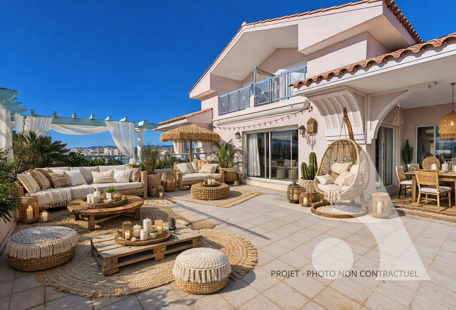 ROOFTOP UNIQUE AVEC UNE VUE MER SPECTACULAIRE SIXIEME AVENUE FREJUS SAINT RAPHAEL — photo 1