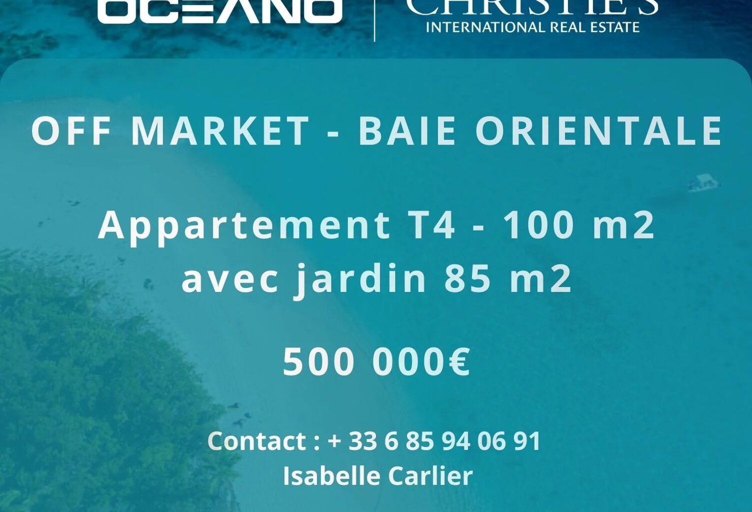 Appartement T4 avec jardin 85 m2 - Baie Orientale — photo 1