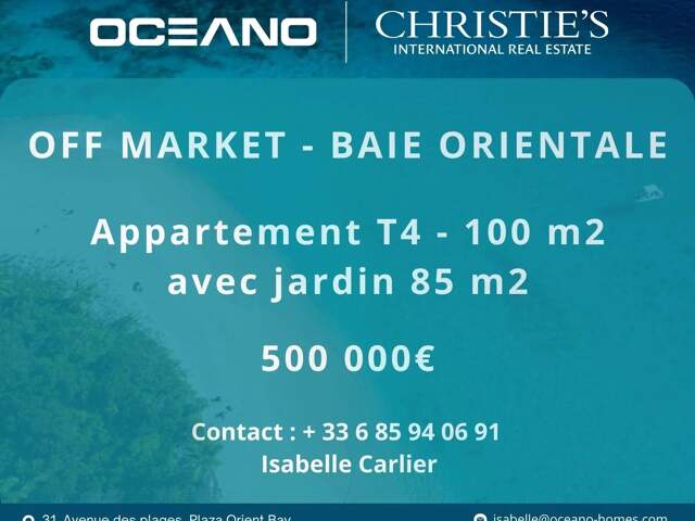 Appartement T4 avec jardin 85 m2 - Baie Orientale — photo du bien