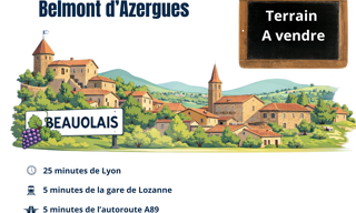 Terrain  965 m² à vendre à Belmont-d'Azergues (69380)