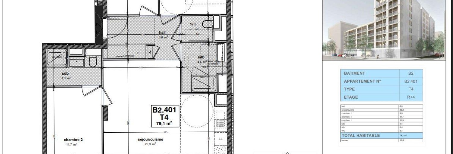 Appartement 4 Pièces 79 m² à vendre à Ferney-Voltaire (01210)