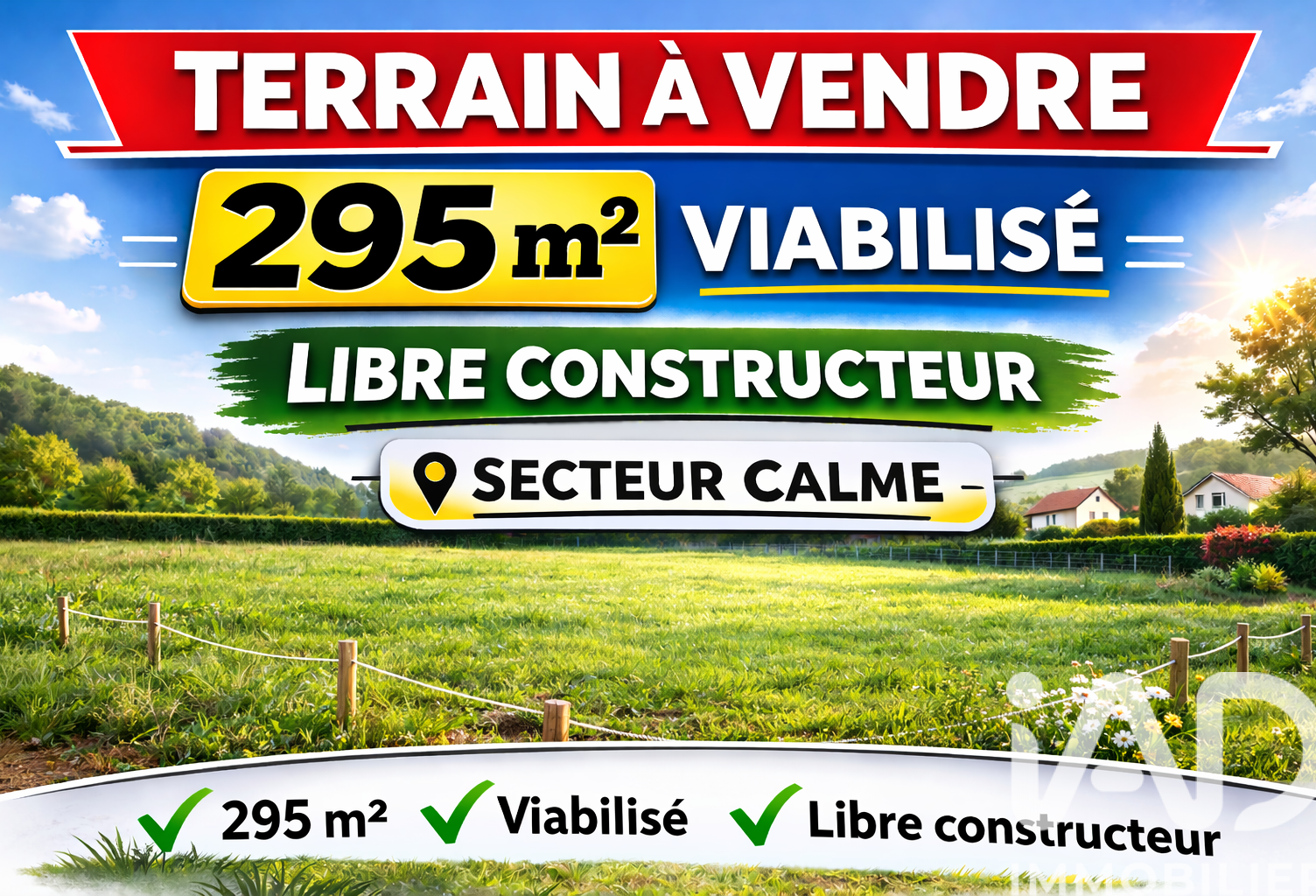 Vente Terrain à bâtir 295 m&sup2; — photo 1