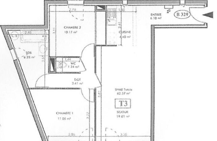 Investissement clé en main   T3 rénové avec locataire en place, rentabilité 7.97% brut — photo 3