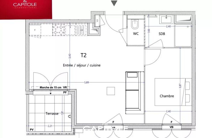 Antibes – Programme neuf  Livraison : 2 pièces neuf de 40 m² ave — photo 3