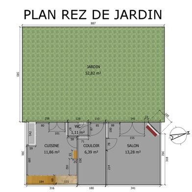 Maison 3 pièces 1588 €