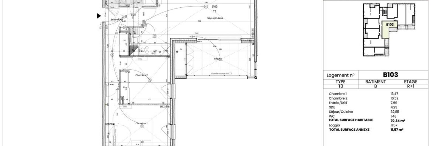 Appartement 3 Pièces 70 m² à vendre à Frontignan (34110)