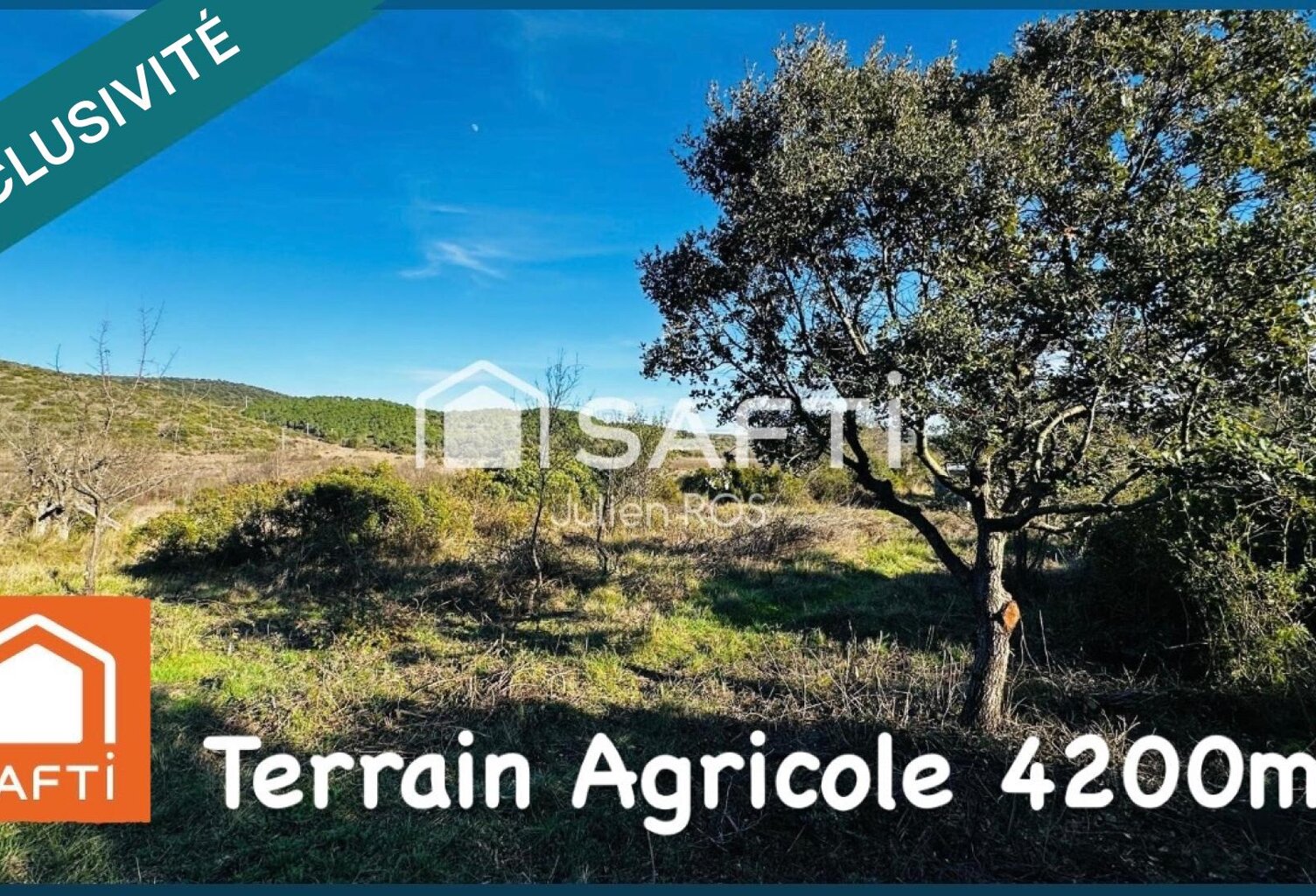 Terrain agricole 4 000 m²  Gabian - — photo 1