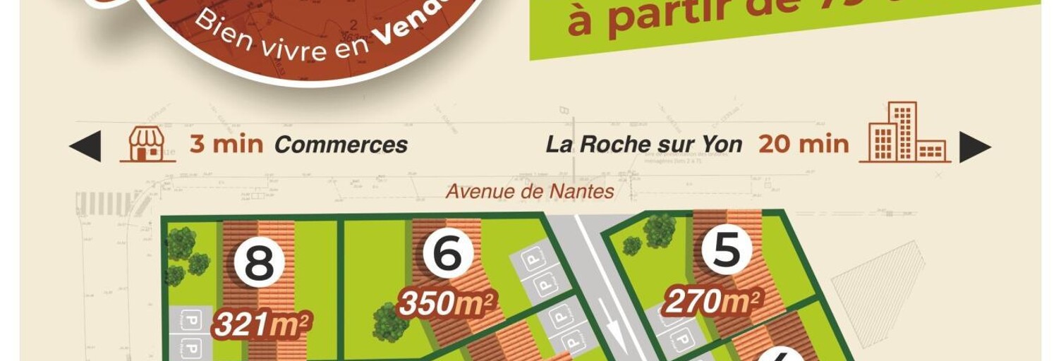 Terrain  370 m² à vendre à Saint-Mathurin (85150)