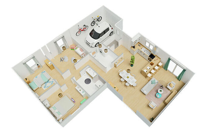 Maison LISBONNE, une maison en L avec 3 chambres et un garage — photo 4