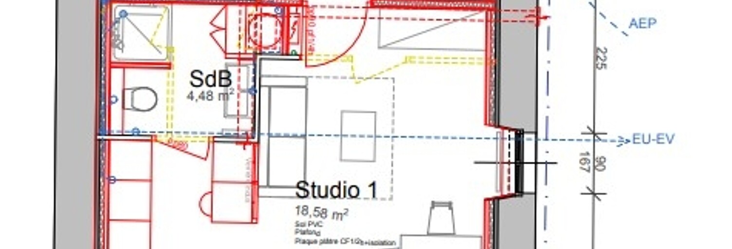 Appartement 1 Pièce 23 m² à vendre à Saint-Martin-des-Champs (29600)