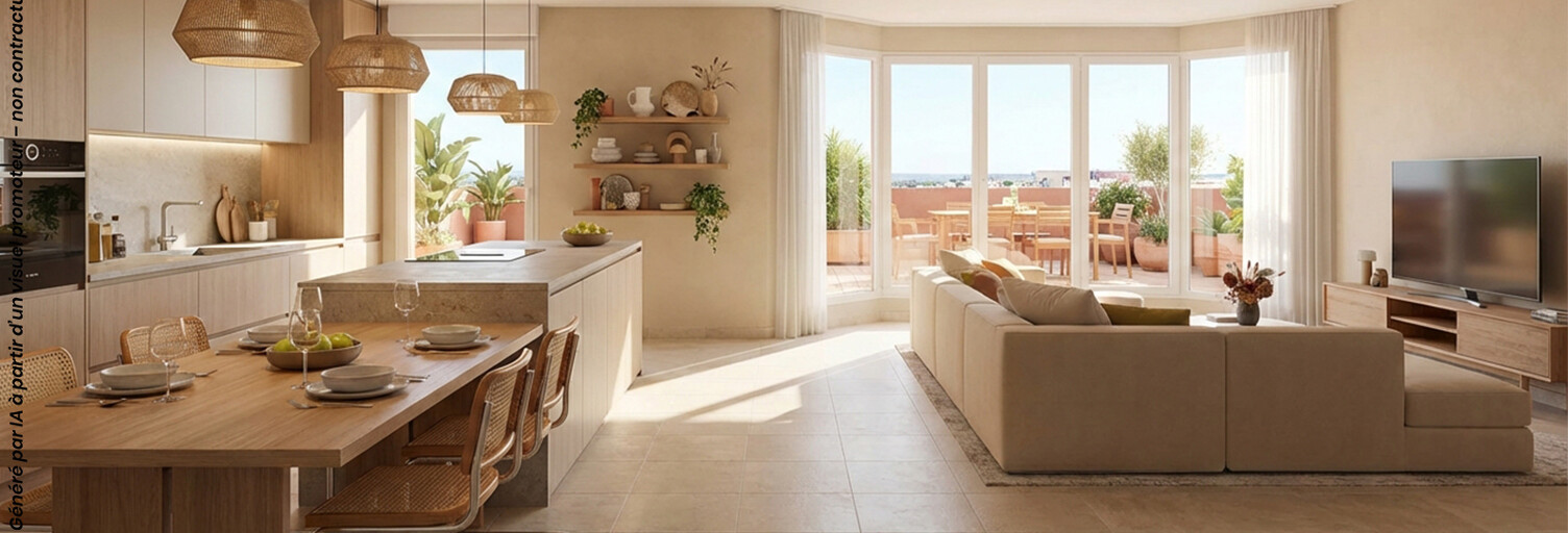 Appartement neuf T1, T2, T3, T4, T5 Pièce 25 à 90 m² à vendre à Marseille 15 (13015)