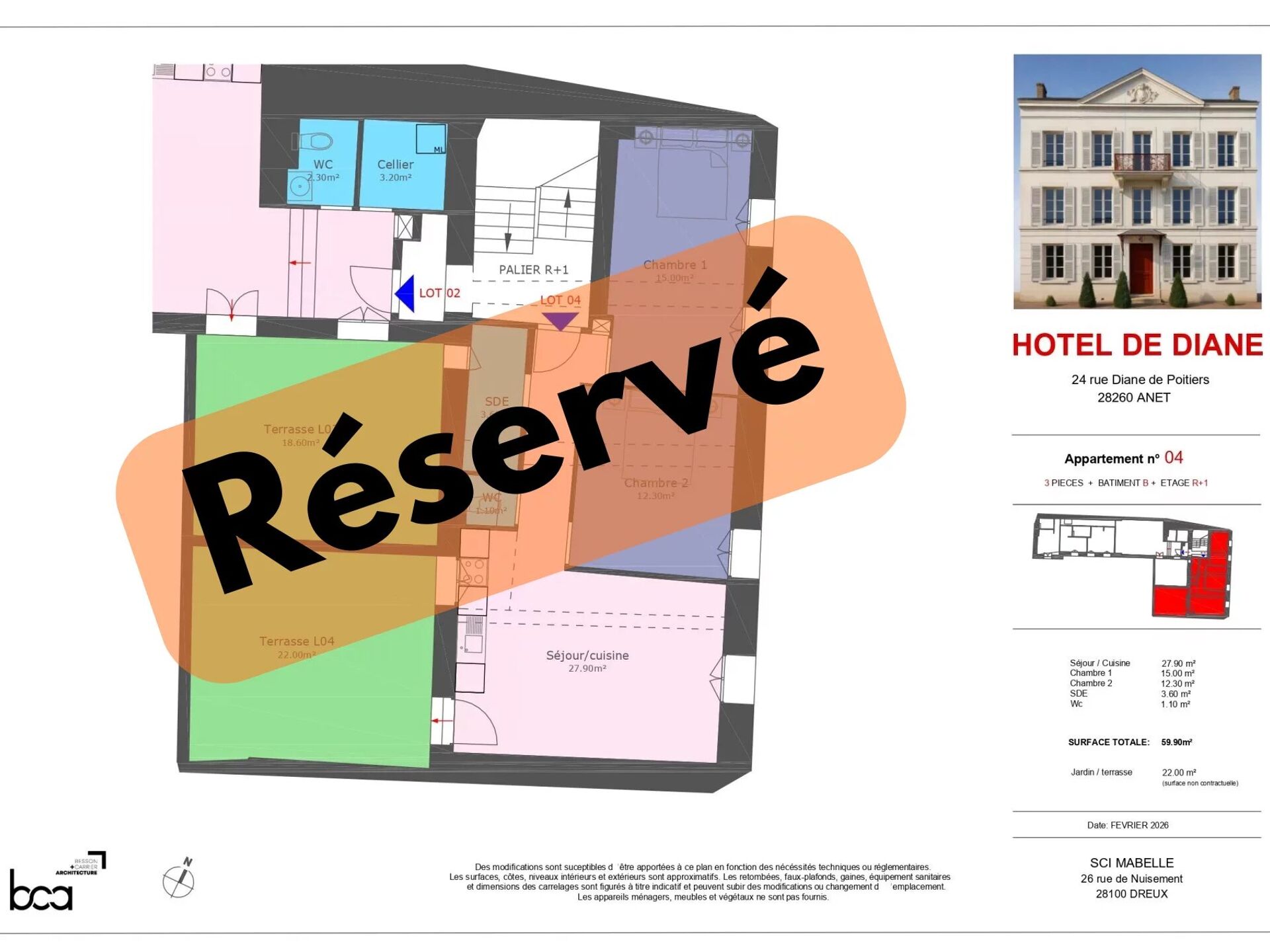 Appartement 3 pièces 59 m² · à Anet · 59 m² · 228 750 €