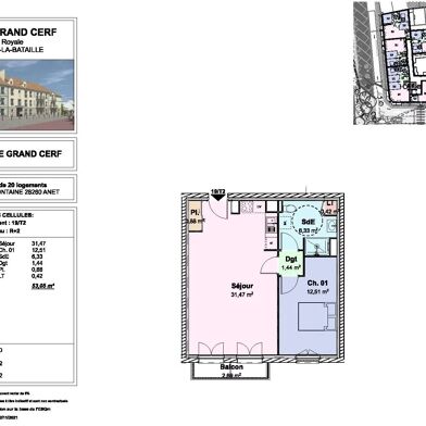 Appartement 2 pièces 760 €