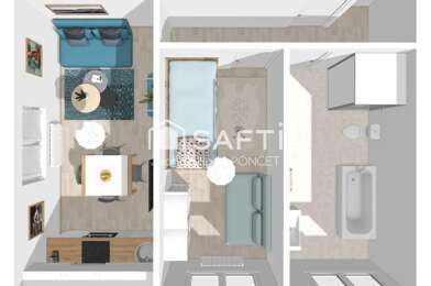 Appartement 1 pièces 110250 €