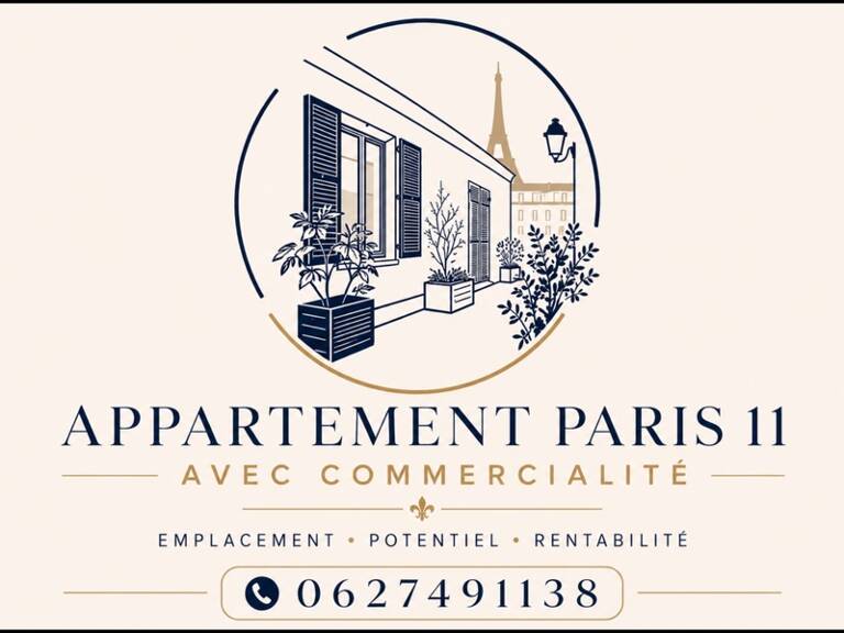 À VENDRE – APPARTEMENT AVEC COMMERCIALITÉ 91 m² 3 PIECES  PARIS 11EME ARRONDISSEMENT (75) — photo 1