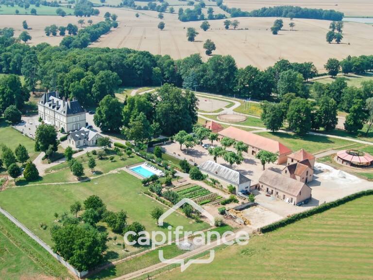 Château, installation équestre (haras) à vendre au coeur du bocage bourbonnais - Maison de gardien, club house, maison des cavaliers, boxes, écuries - Terrain de 40 hectares — photo 1
