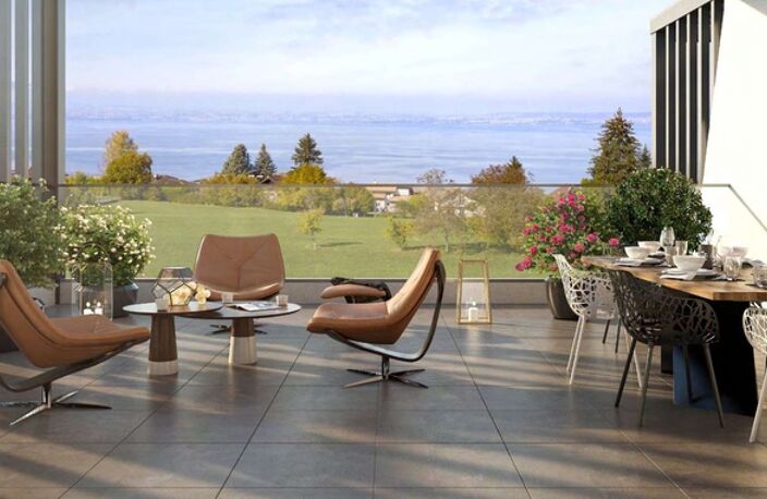 Appartement à vendre 4 pièces Attique Traversant avec Vue Imprenable sur le Lac Léman EVIAN LES BAINS (74) — photo 2