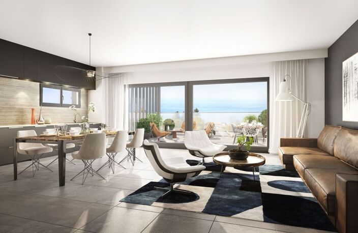 Appartement à vendre 4 pièces Attique Traversant avec Vue Imprenable sur le Lac Léman EVIAN LES BAINS (74) — photo 4