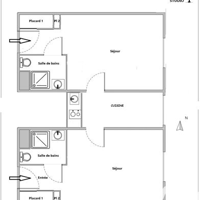 Appartement 3 pièces 92000 €