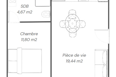 Appartement 2 pièces 148200 €