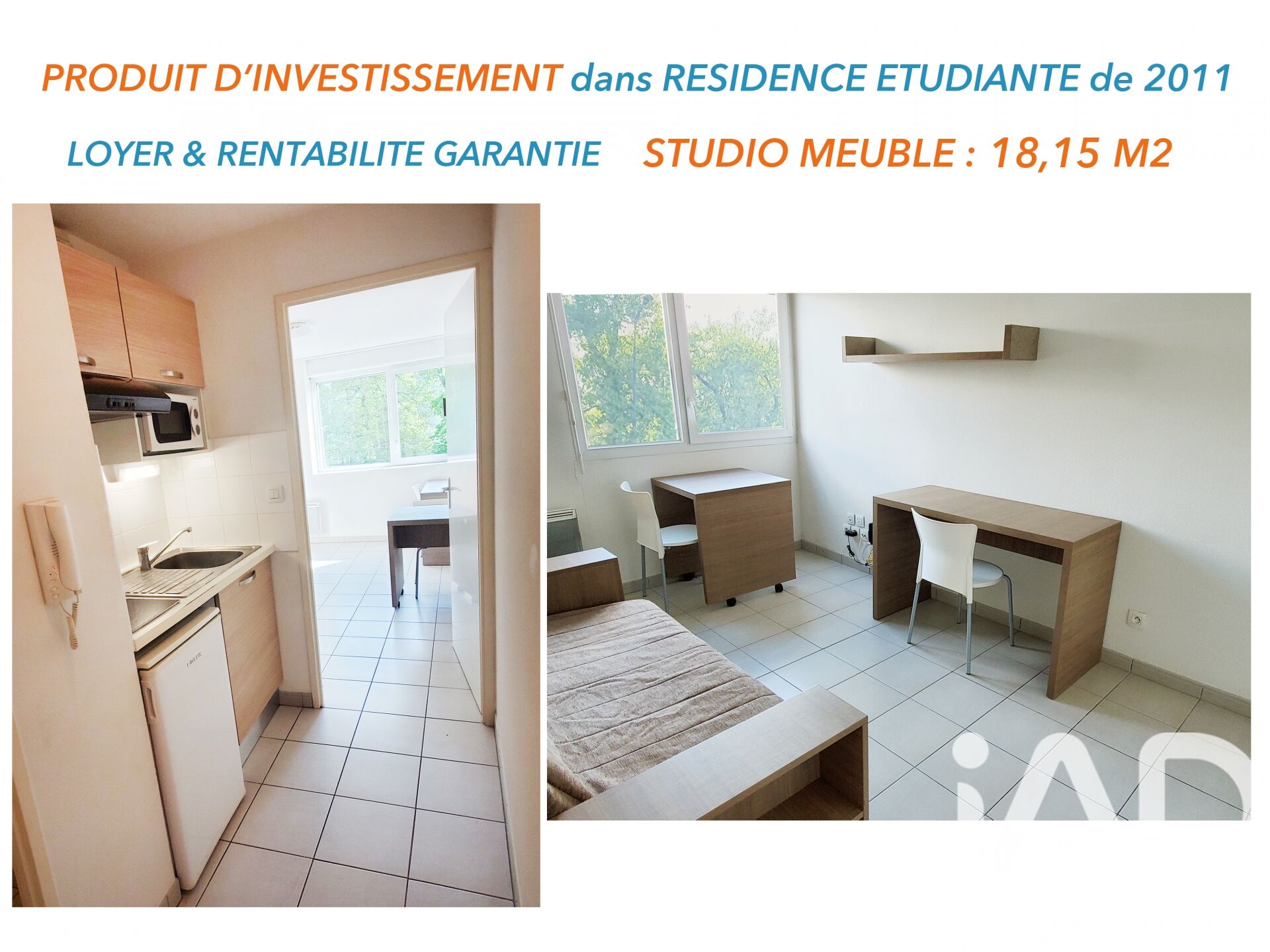 Joue-Les-Tours - 18m² - 1p.
