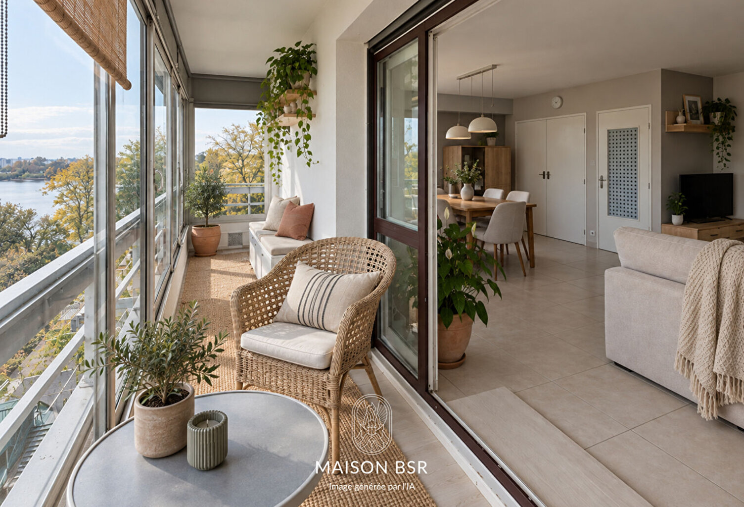 Bel Appartement Type 3 lumineux avec vue  sur la Loire 80 m2 au 7 è étage avec parking et cave. — photo 1
