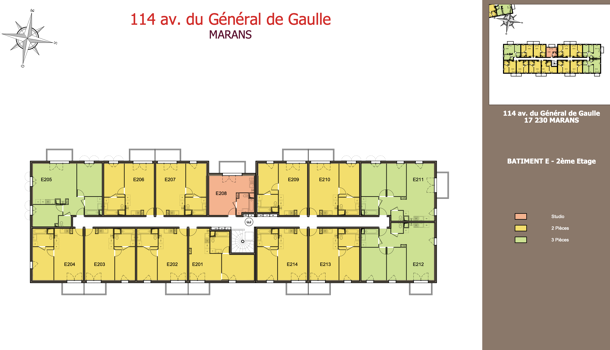 Appartement 2 pièces  à vendre Marans 17230