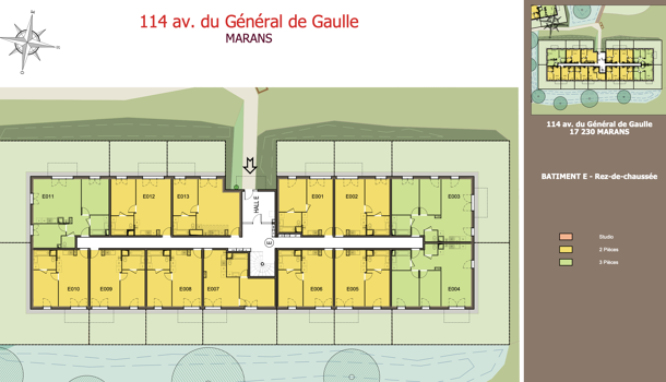 Appartement 2 pièces  à vendre Marans 17230