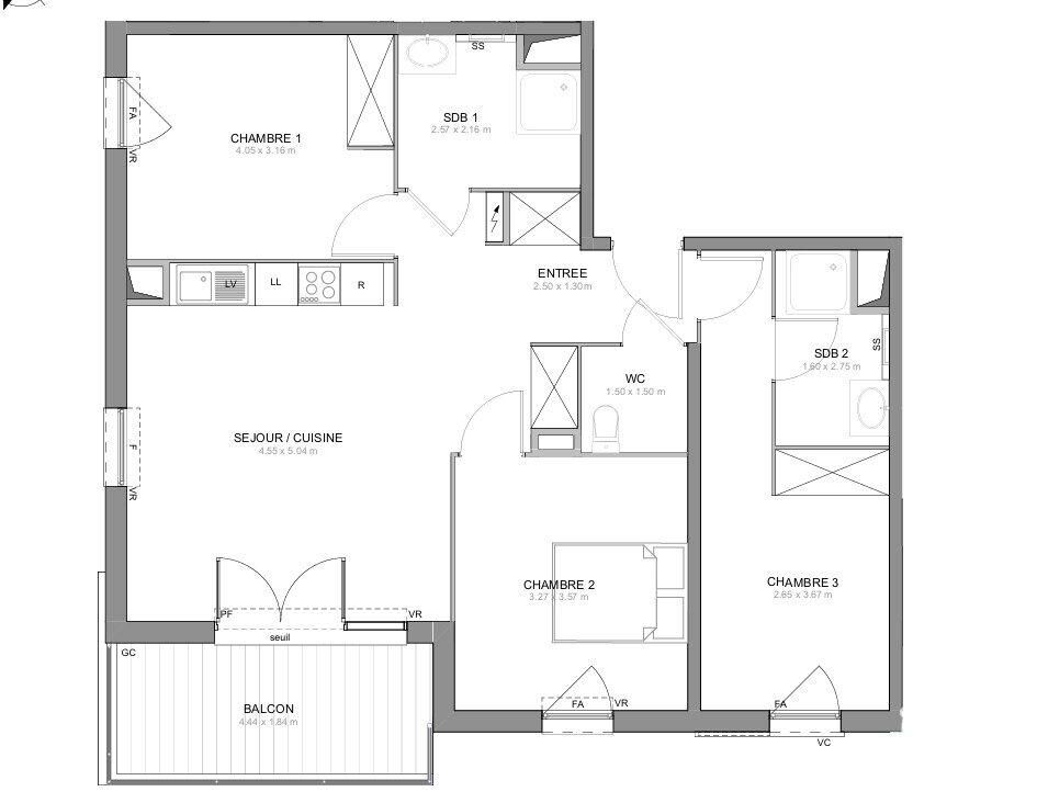 Draguignan - 79m² - 4p.