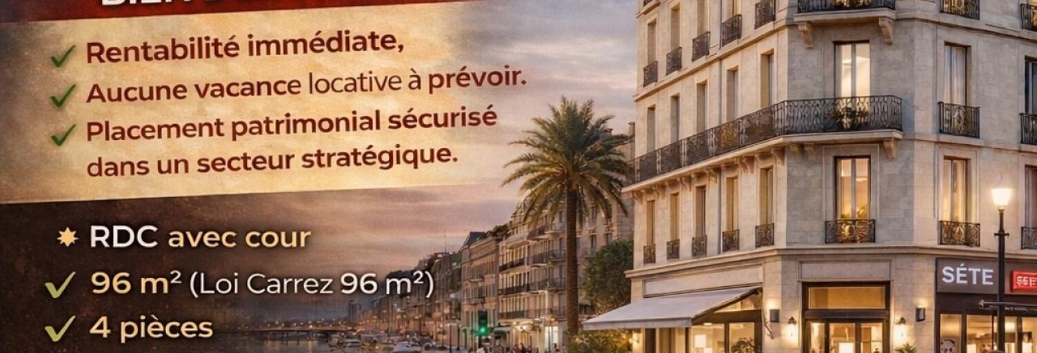 Appartement 6 Pièces 96 m² à vendre à Sète (34200)