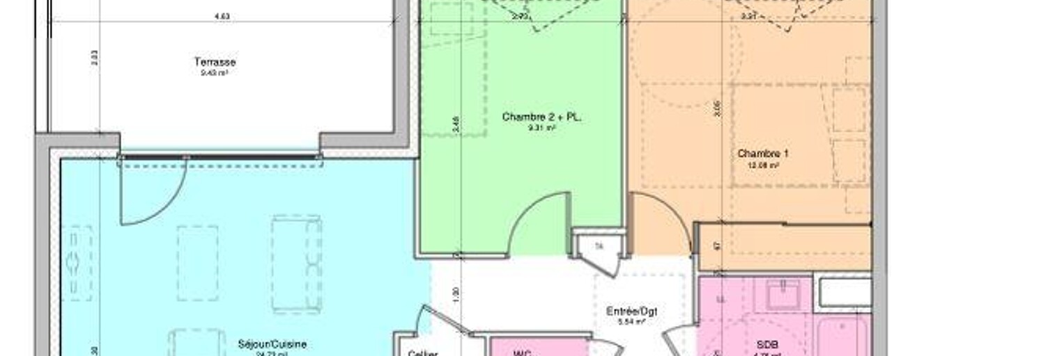 Appartement 3 Pièces 59 m² à vendre à Le Cheylas (38570)