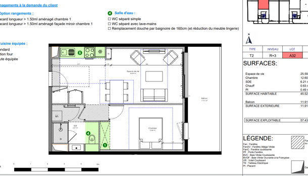 Appartement 2 pièces  à vendre Perpignan 66000