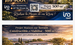 Terrain  500 m² à vendre à Saint-Saturnin-lès-Avignon (84450)