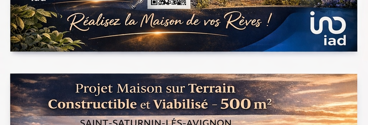 Terrain  500 m² à vendre à Saint-Saturnin-lès-Avignon (84450)