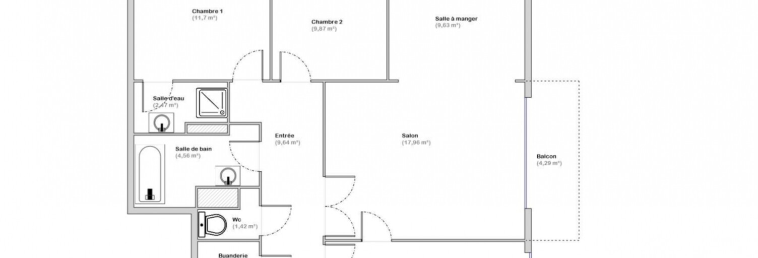 Appartement 4 Pièces 82 m² à vendre à Verneuil-sur-Seine (78480)
