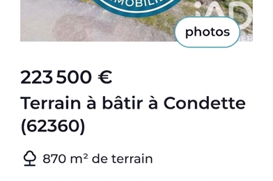 Terrain  223500 €